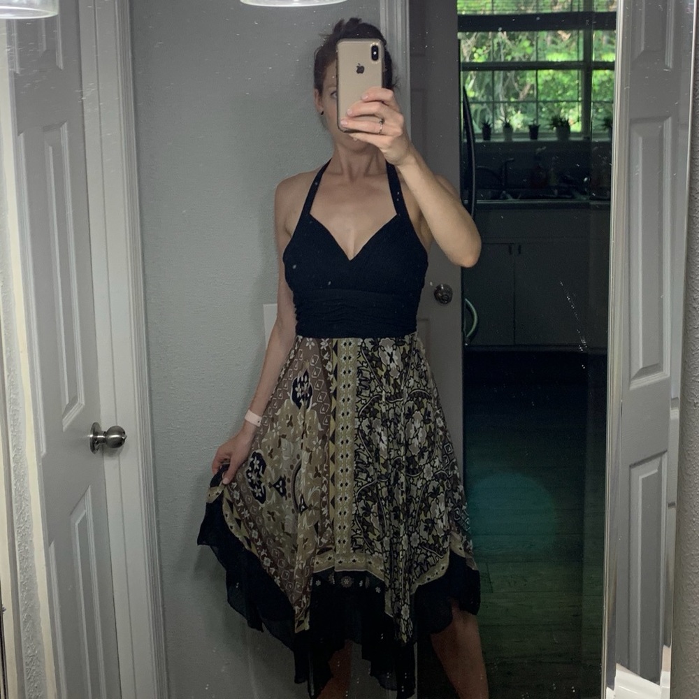 Napkin hem cocktail dress